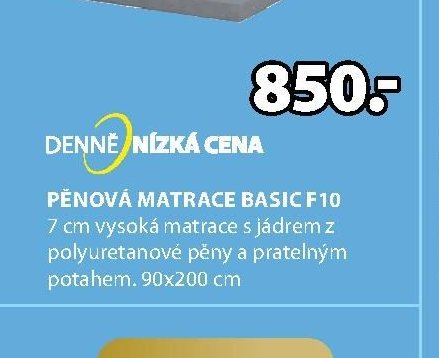 PĚNOVÁ MATRACE BASIC F10