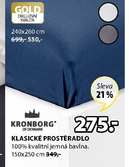 GOLD klasické prostěradlo
