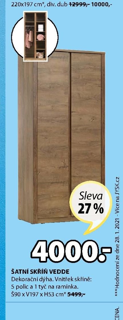 Šatní skříň VEDDE