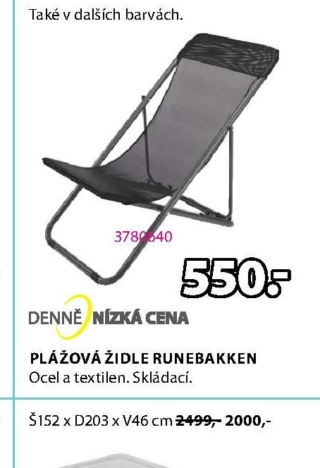Plážová židle RUNEBAKKEN