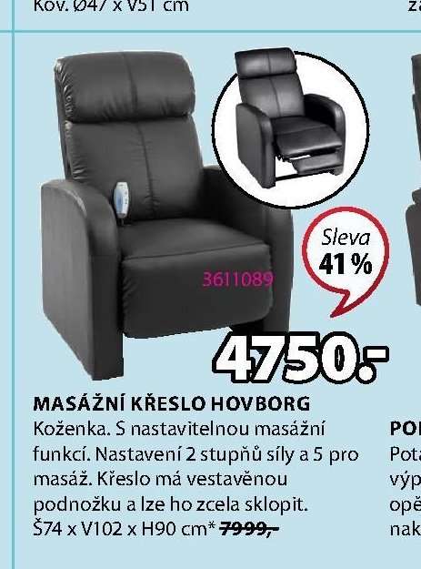 MASÁŽNÍ KŘESLO HOVBORG