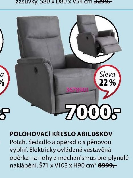 POLOHOVACÍ KŘESLO ABILDSKOV