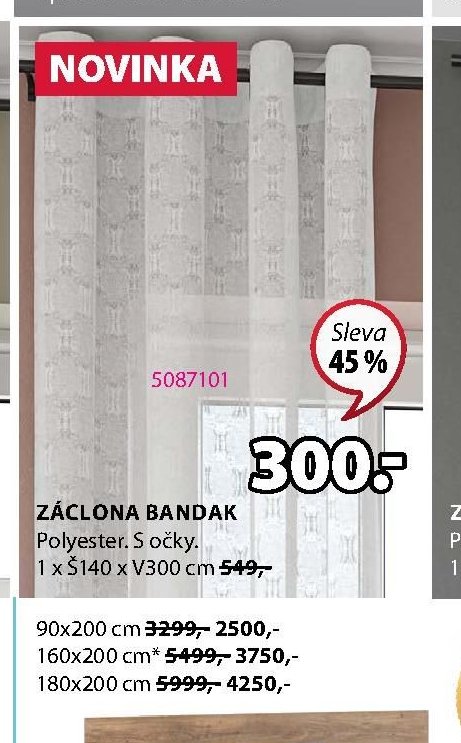Záclona BANDAK