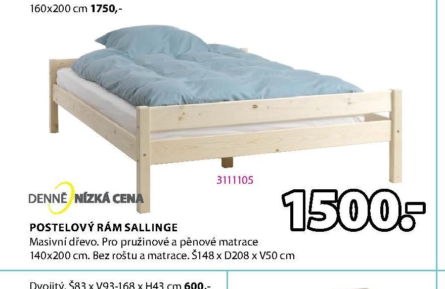 Postelový rám SALLINGE
