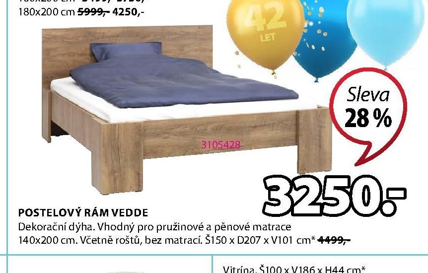 Postelový rám VEDDE