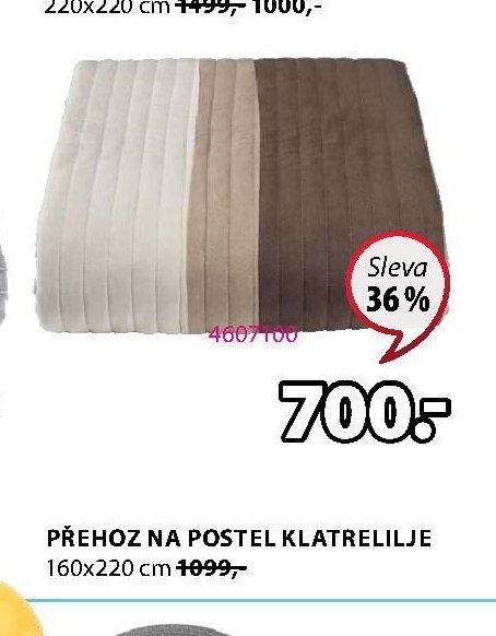 PŘEHOZ NA POSTEL KLATRELILJE 160x220 cm