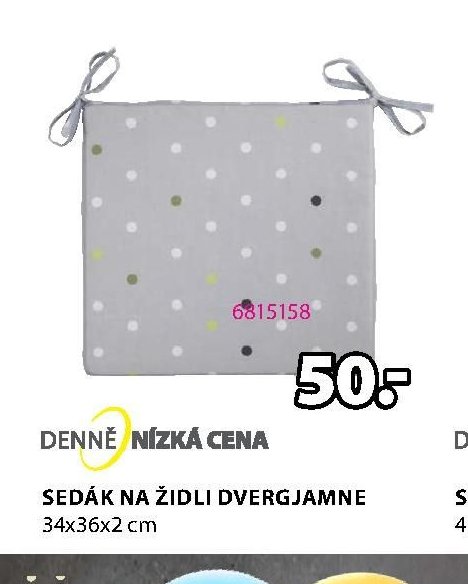 SEDÁK NA ŽIDLI DVERGJAMNE 34x36x2 cm