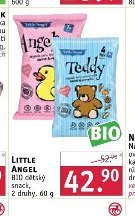 LITTLE ANGEL BIO dětský snack, 2 druhy, 60 g