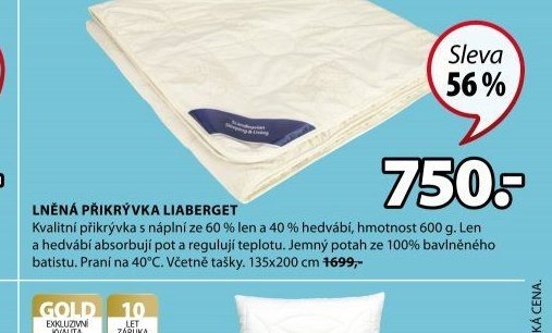 LNĚNÁ PŘIKRÝVKA LIABERGET