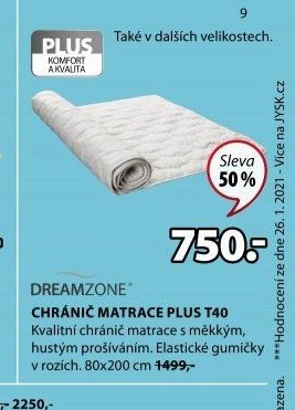 DREAMZONE CHRÁNIČ MATRACE PLUS T40