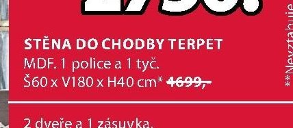 Stěna do chodby TERPET