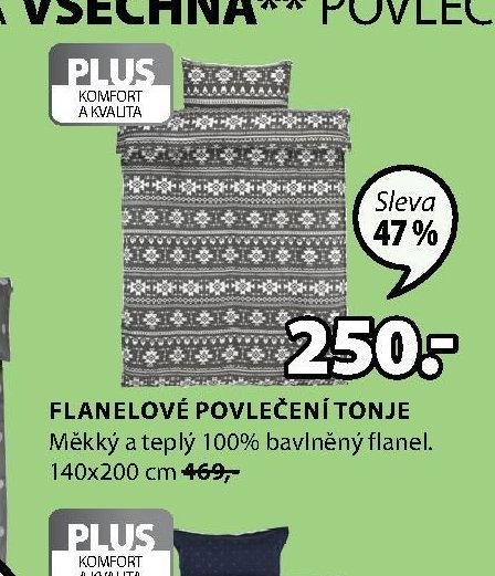 FLANELOVÉ POVLEČENÍ TONJE