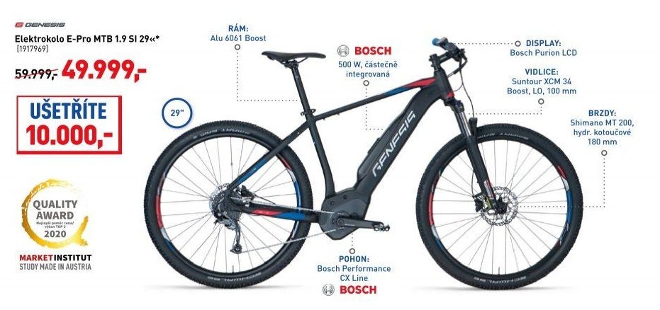 Elektrokolo E-Pro MTB 1.9 SI 29