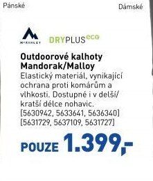 Outdoorové kalhoty Mandorak/Malloy