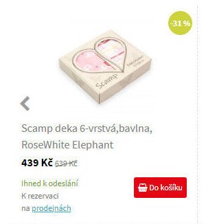 Scamp deka 6-vrstvá,bavlna, RoseWhite Elephant