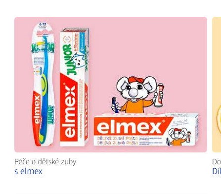 elmex zubní pasta a kartáček pro děti