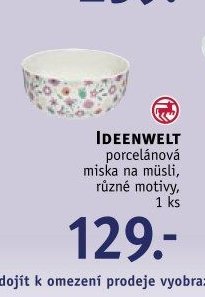 IDEENWELT porcelánová miska na müsli