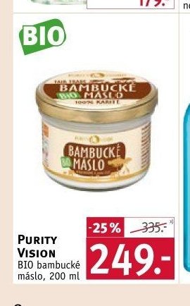 PURITY VISION BIO bambucké máslo
