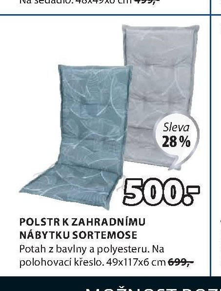 POLSTR K ZAHRADNÍMU NÁBYTKU SORTEMOSE