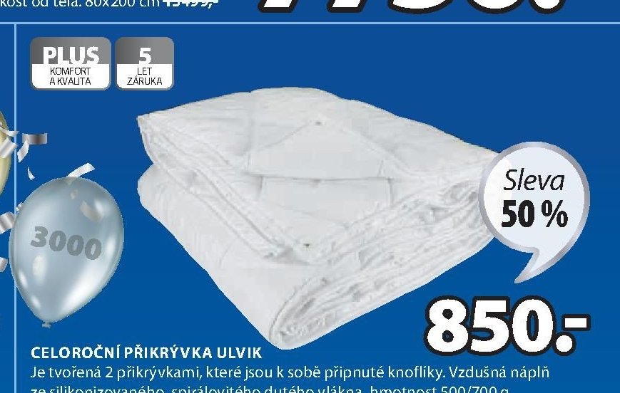 CELOROČNÍ PŘIKRÝVKA ULVIK