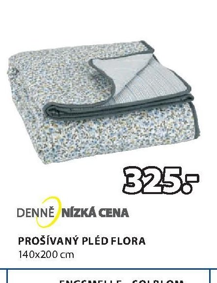 PROŠÍVANÝ PLÉD FLORA