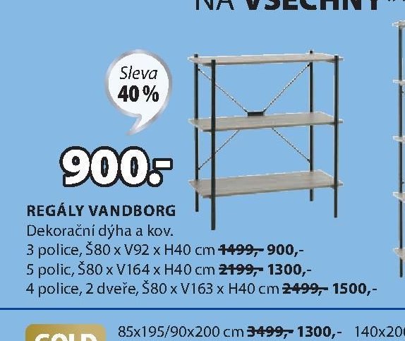 REGÁLY VANDBORG