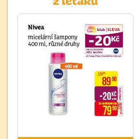 Nivea micelární šampony 400 ml, různé druhy
