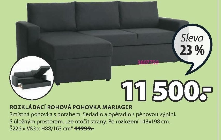 ROZKLÁDACÍ ROHOVÁ POHOVKA MARIAGER