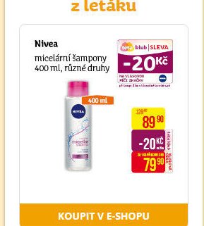 Nivea micelární šampony 400 ml, různé druhy