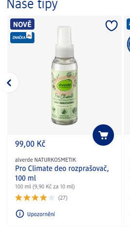 alverde NATURKOSMETIK Pro Climate deo rozprašovač, 100 ml