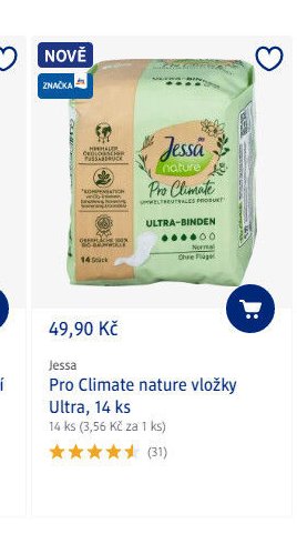 Jessa Pro Climate nature vložky Ultra, 14 ks