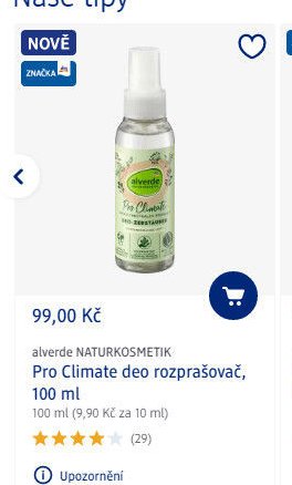alverde NATURKOSMETIK Pro Climate deo rozprašovač, 100 ml