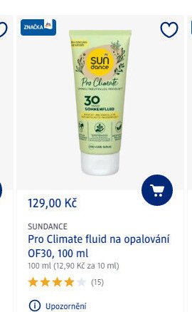 SUNDANCE Pro Climate fluid na opalování OF30, 100 ml
