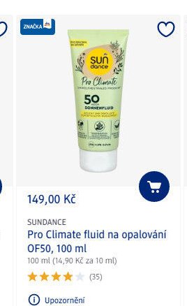 SUNDANCE Pro Climate fluid na opalování OF50, 100 ml