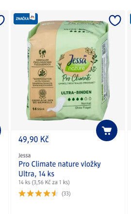 Jessa Pro Climate nature vložky Ultra, 14 ks