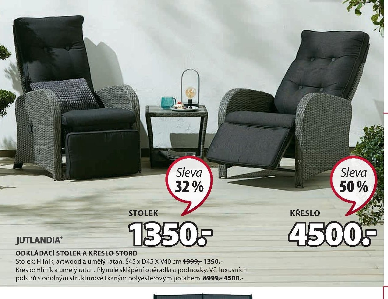 Odkládací stolek a křeslo STORD
