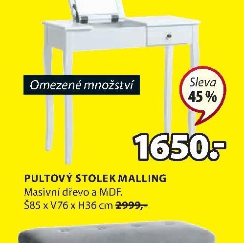 Pultový stolek MALLING