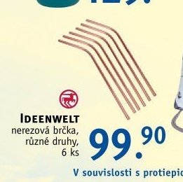 IDEENWELT nerezová brčka
