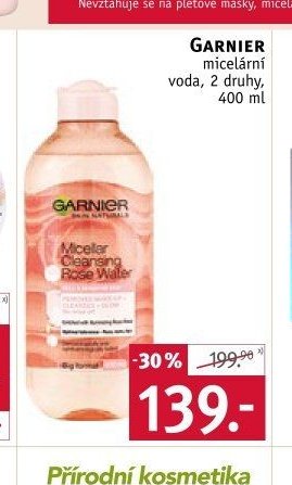 GARNIER micelární voda, 2 druhy, 400 ml