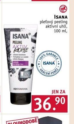 ISANA pleťový peeling aktivní uhlí, 100 ml