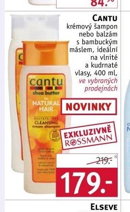 CANTU krémový šampon nebo balzám s bambuckým máslem 400 ml