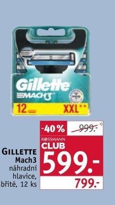 Gillette Mach3 náhradní hlavice
