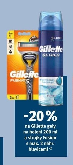 Gillette gely na holení a strojky Fusion