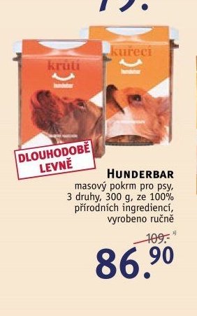Hunderbar masový pokrm pro psy