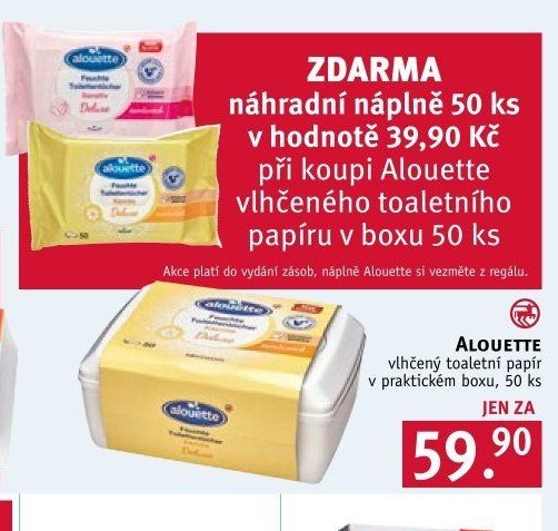 Alouette vlhčený toaletní papír