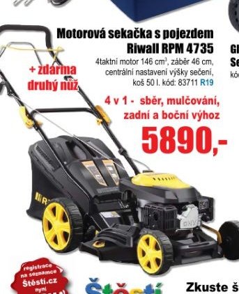 Motorová sekačka s pojezdem Riwall RPM 4735