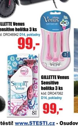 GILLETTE Venus Sensitive holítka 3 ks