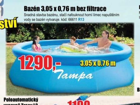 Bazén 3,05 x 0,76 m bez filtrace