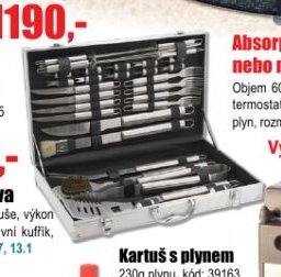 Nerez grilovací náčiní 30 ks v kufru