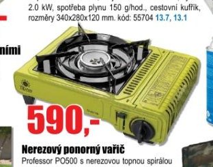 Přenosný plynový vařič Meva